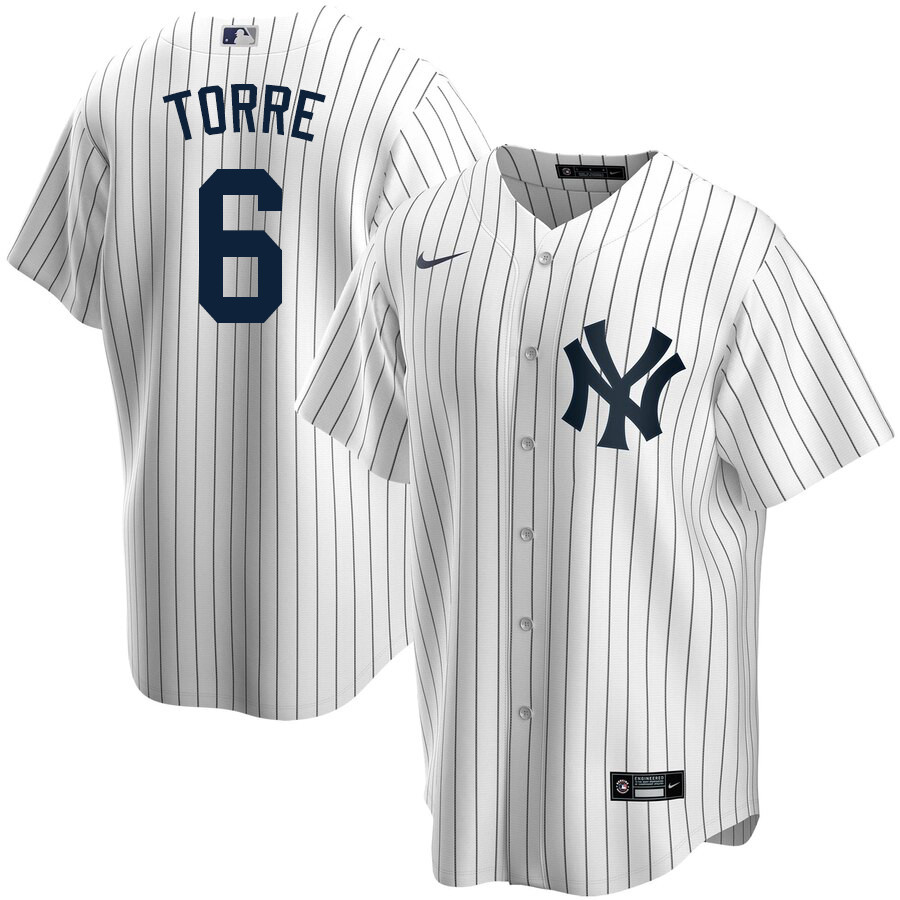 2020 Nike Men #6 Joe Torre New York Yankees Baseball Jerseys Sale-White